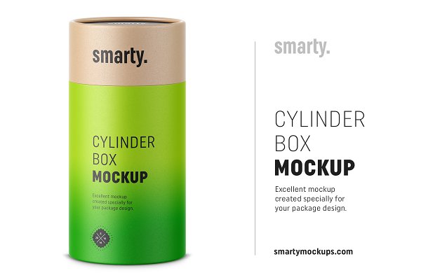Download Cardbox cylinder box mockup