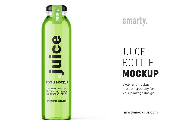 Download Transparent juice bottle mockup
