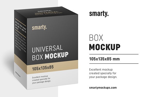 Download Box mockup / 105x135x85 mm