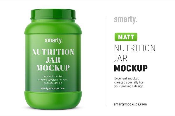 Download Matt nutrition jar mockup