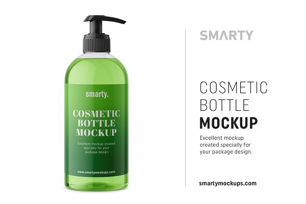 Download Transparent cosmetic bottle mockup