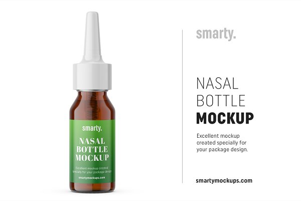 Download Amber nasal bottle mockup
