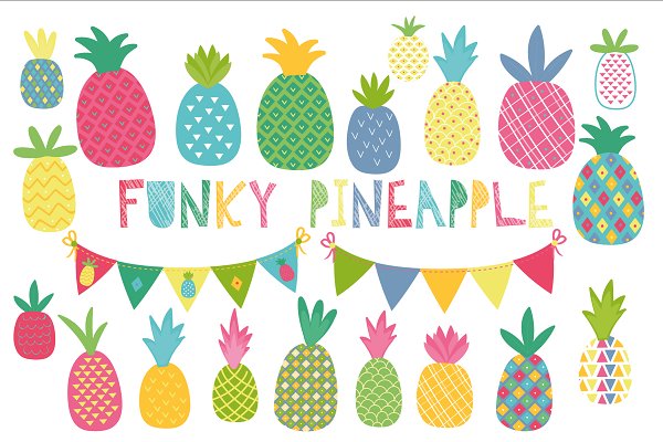 Download Funky pineapple set