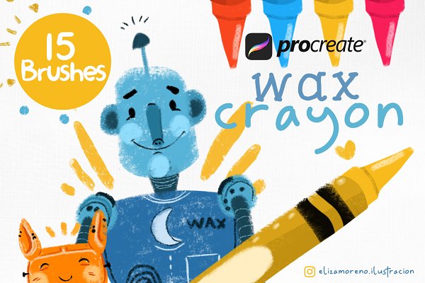 Download Wax Crayon brushes for Procreate
