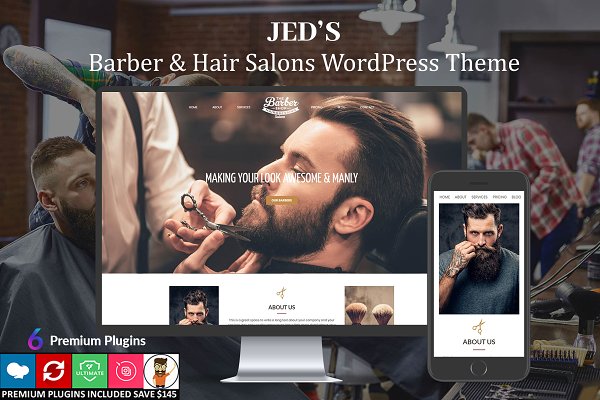 Download Jed’s – Barber & Hair Salon WordPres