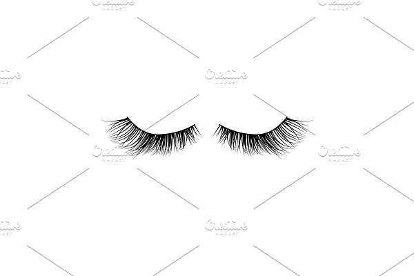 Download Eye lashes vector icon.
