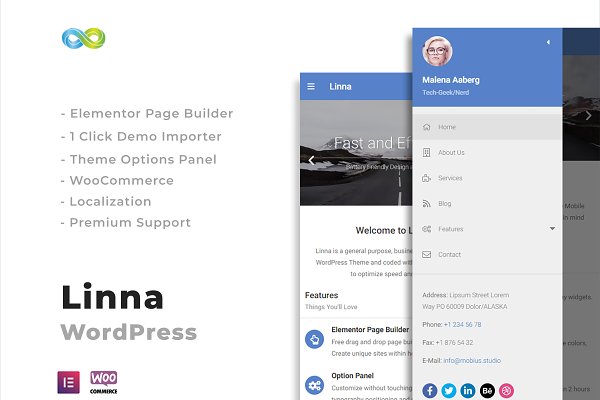 Download Linna - Clean Mobile WordPress Theme