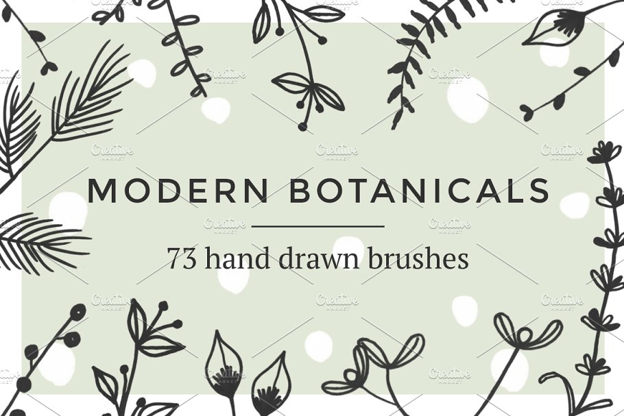 Download Modern botanical Photoshop brushes