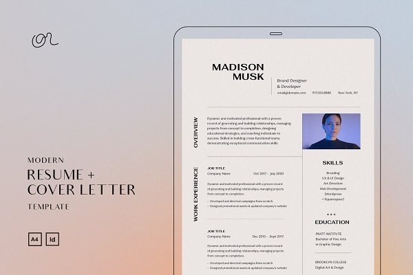 Download Modern Resume/Cover Letter Template