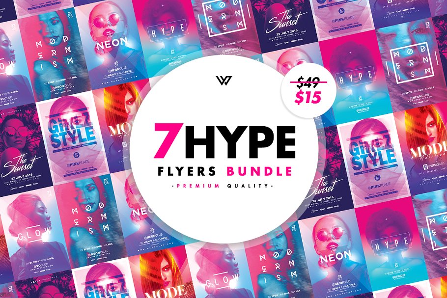 Download 7 HYPE FEMININE Flyer Bundle