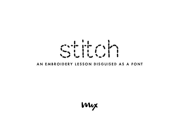 Download Stitch — An Embroidery Lesson Font