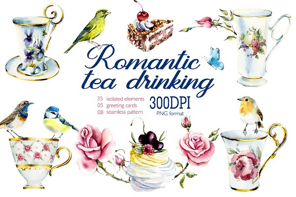 Download Romantic Tea Time Set