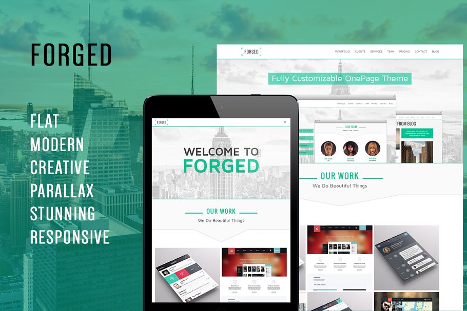 Download Forged - OnePage Parallax Theme