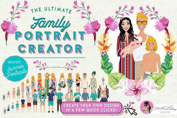 Download Portrait Creator Family Summer Beach