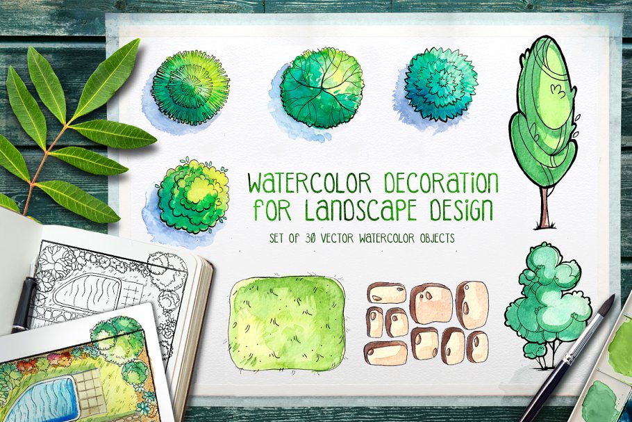 Download Landscape design set