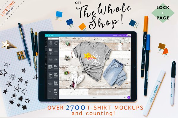 Download Whole Shop T-Shirt Mockup Bundle