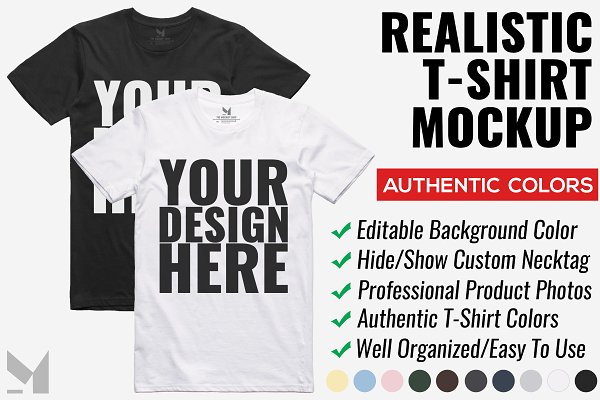 Download Realistic T-Shirt Mockup