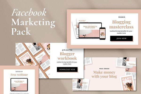Download Facebook Marketing Pack | CANVA