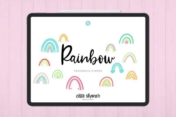 Download Rainbow Procreate Stamp Brushes