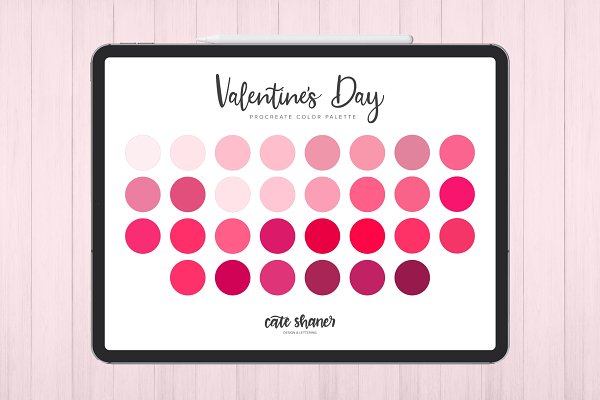 Download Valentine's Procreate Color Palette