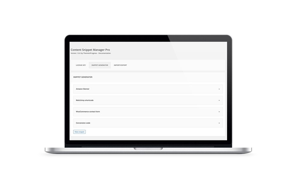Download Content Snippet Manager