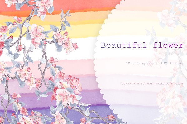 Download Elegant watercolor flower