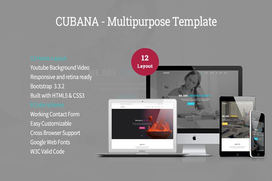 Download Cubana - Multipurpose Template