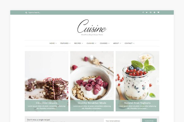 Download Cuisine - Blog & Recipe Theme