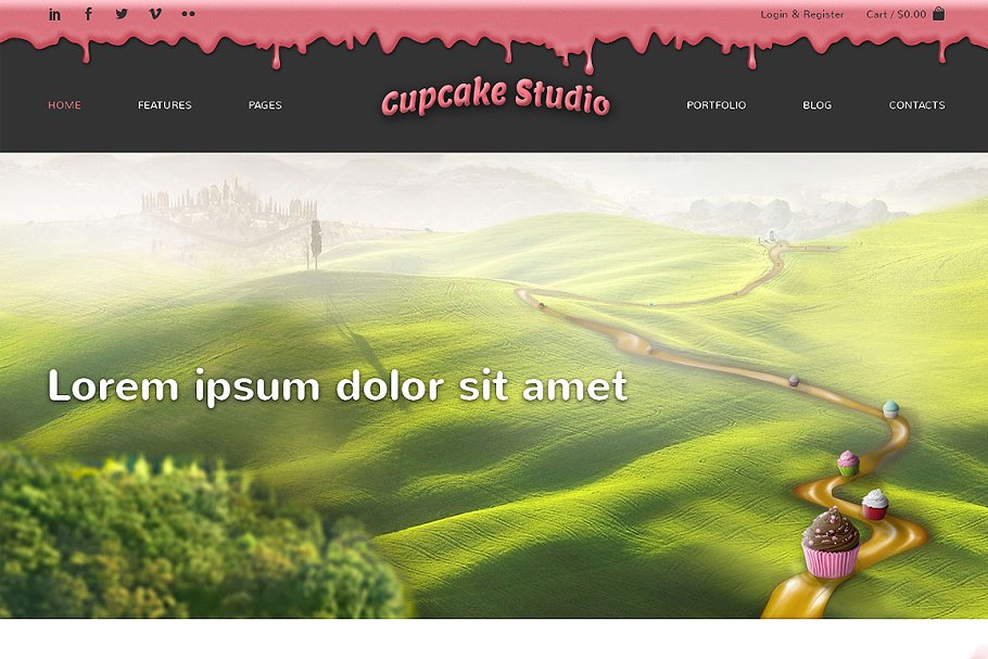 Download Cupcake Studio Bootstrap Site Theme