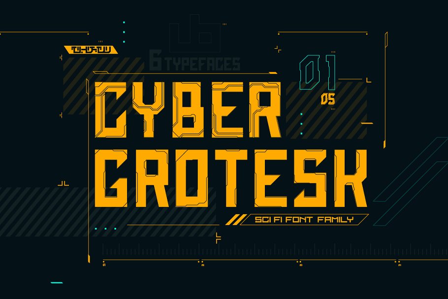 Download Cyber Grotesk. Font family