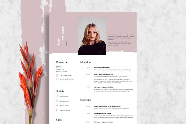 Download Dance Resume Template: Pink & Clean
