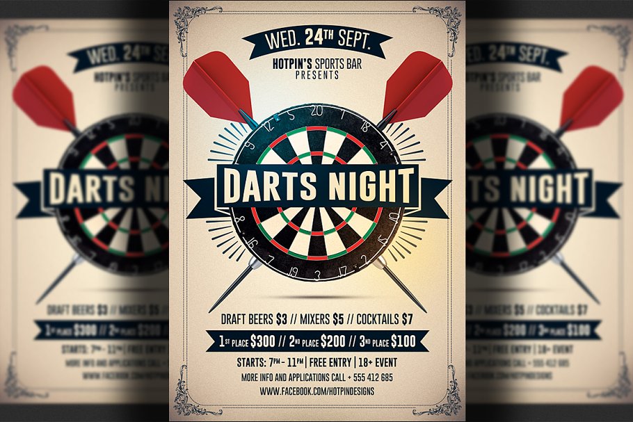 Download Darts Night Flyer Template