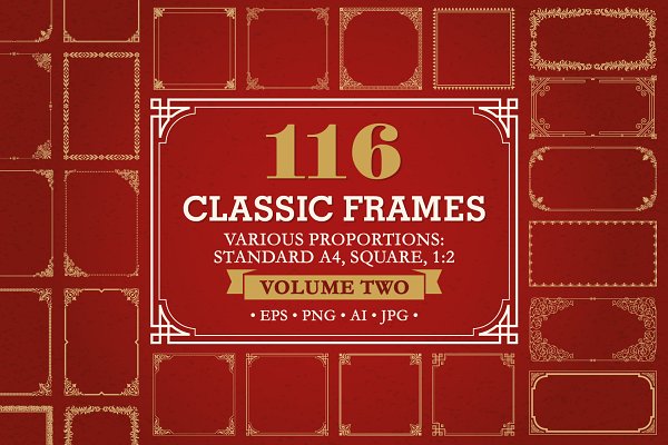 Download Decorative frames and borders set #2
