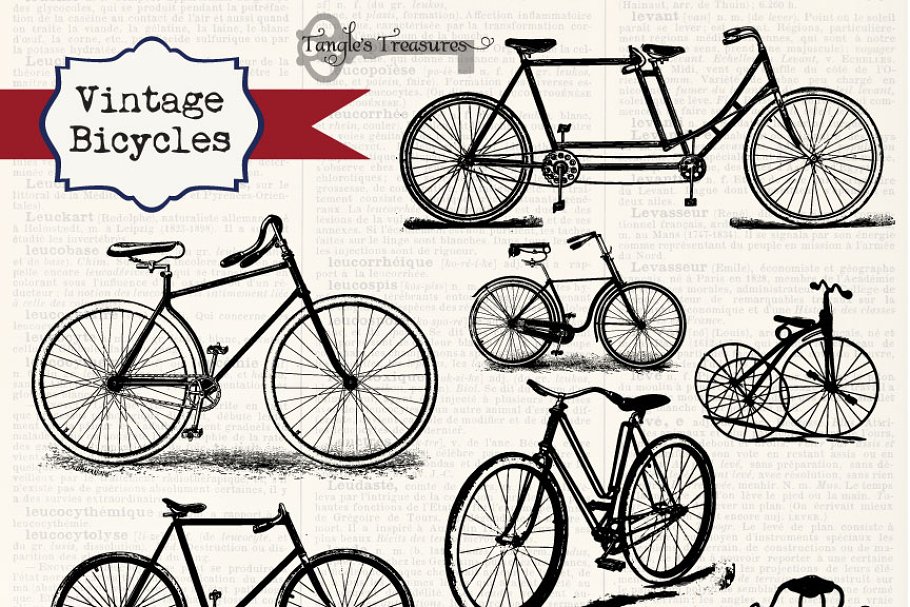 Download Vintage Bicycles Clipart
