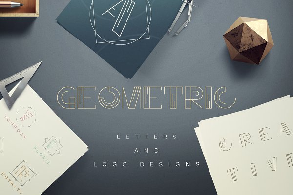 Download Geometric Letters and Logo Designs
