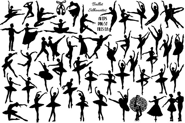 Download Ballet Silhouettes AI EPS PNG