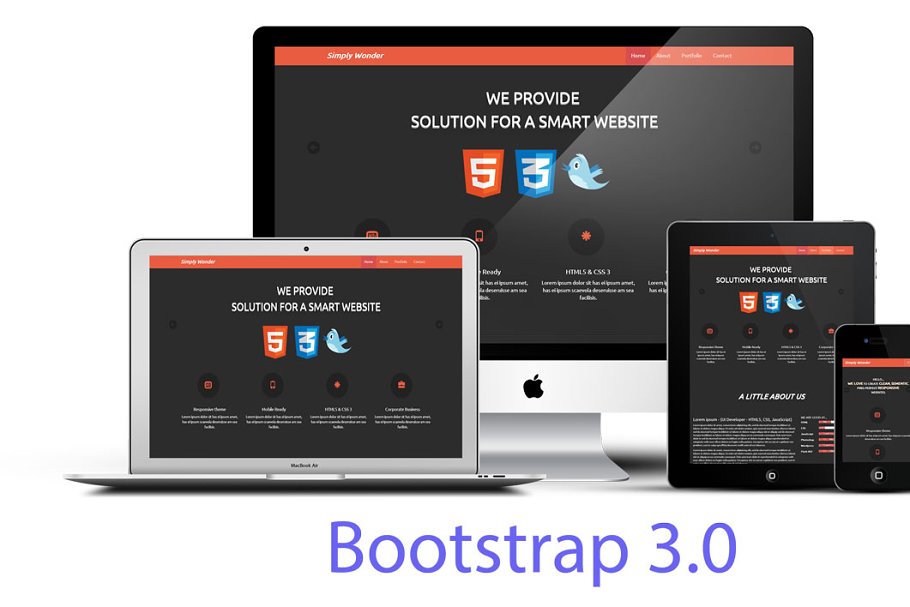 Download Simply wonder -Bootstrap 3 Portfolio