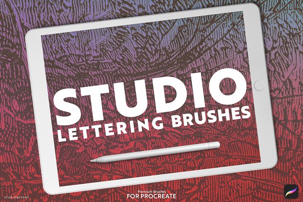 Download 12 Lettering Brushes for Procreate