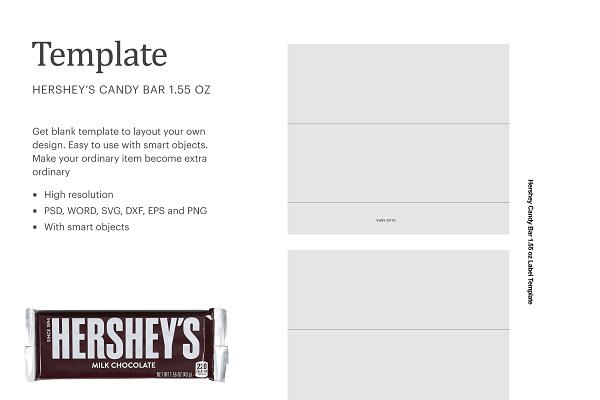 Download Hershey's Bar Blank Label Template