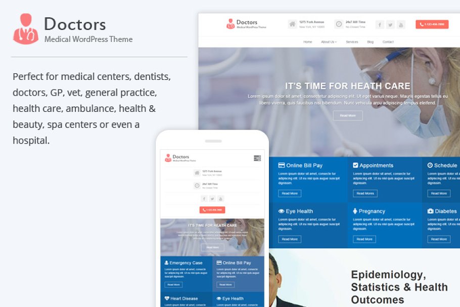 Download Doctors Pro - Medical WordPress Them