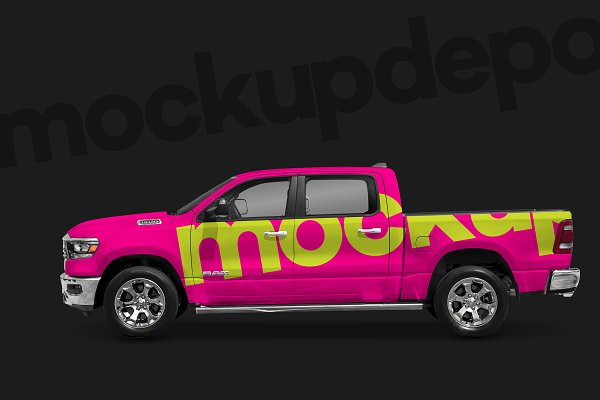 Download Dodge RAM Pickup Truck Mockup