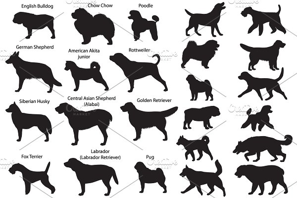 Download Dog show silhouettes