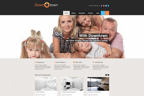 Download Downtown - Real Estate WP Theme