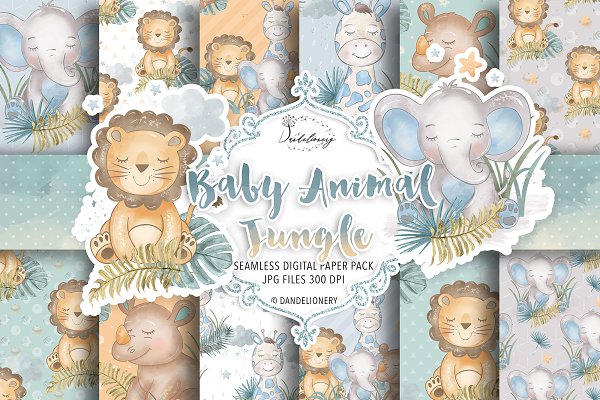 Download Baby Animal Jungle digital papers