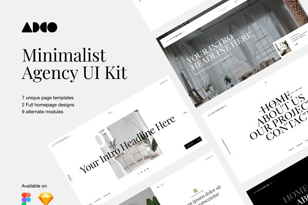 Download Minimalist Agency UI Kit