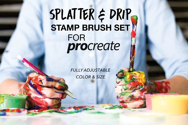 Download Splatter & Drip Stamp Brush Set