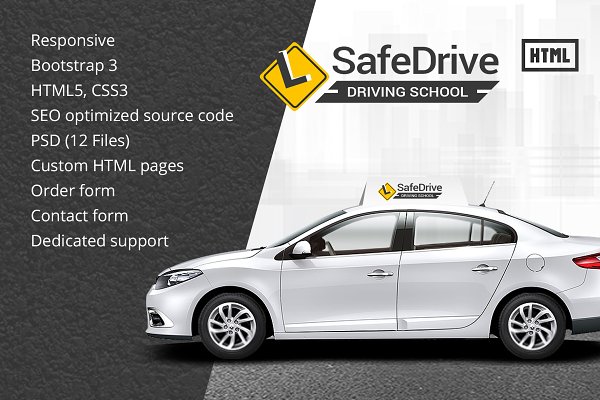 Download Driving School HTML Template