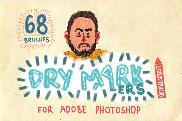 Download 68 Dry Markers Photoshop Brushes