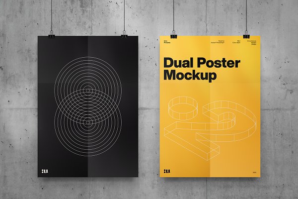 Download Dual Poster Mockup