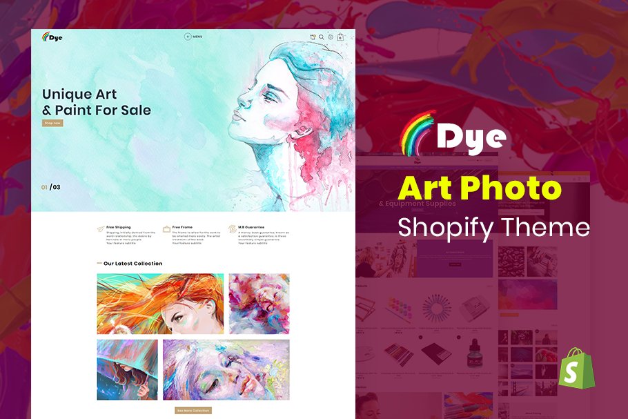 Download Dye Art Photo Shopify Theme
